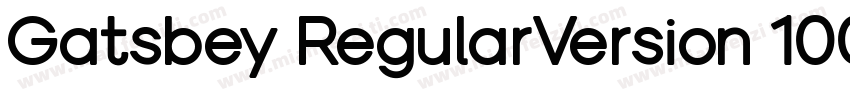 Gatsbey RegularVersion 1000字体转换